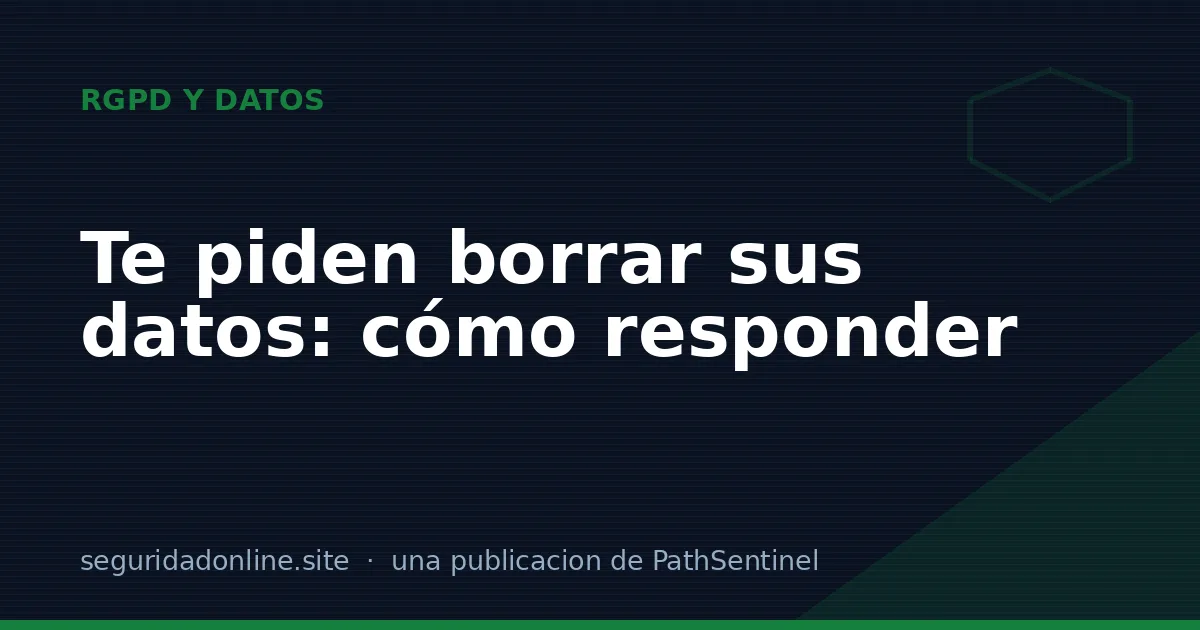 Te piden borrar sus datos: cómo responder a un derecho de supresión
