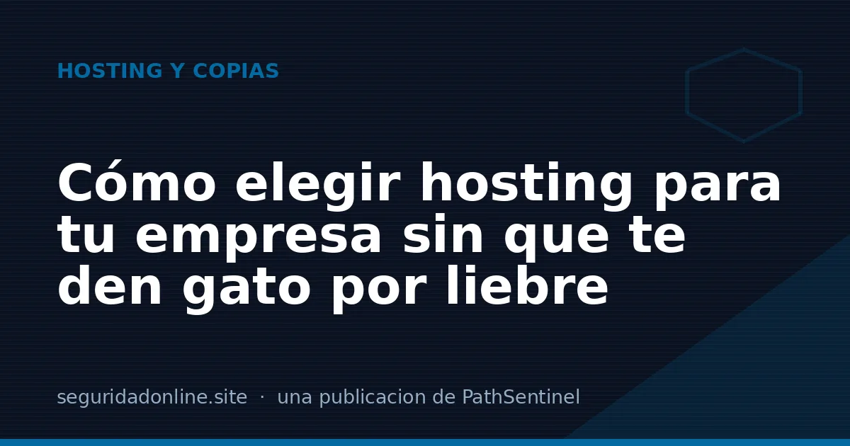 Cómo elegir hosting para tu empresa sin que te den gato por liebre
