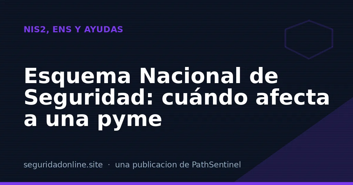 Esquema Nacional de Seguridad: cuándo se lo exigen a una pyme